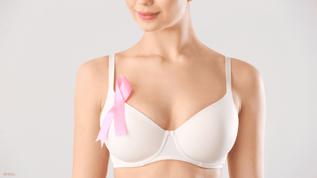 Woman in Charlottesville, NC considering breast reconstruction surgery.