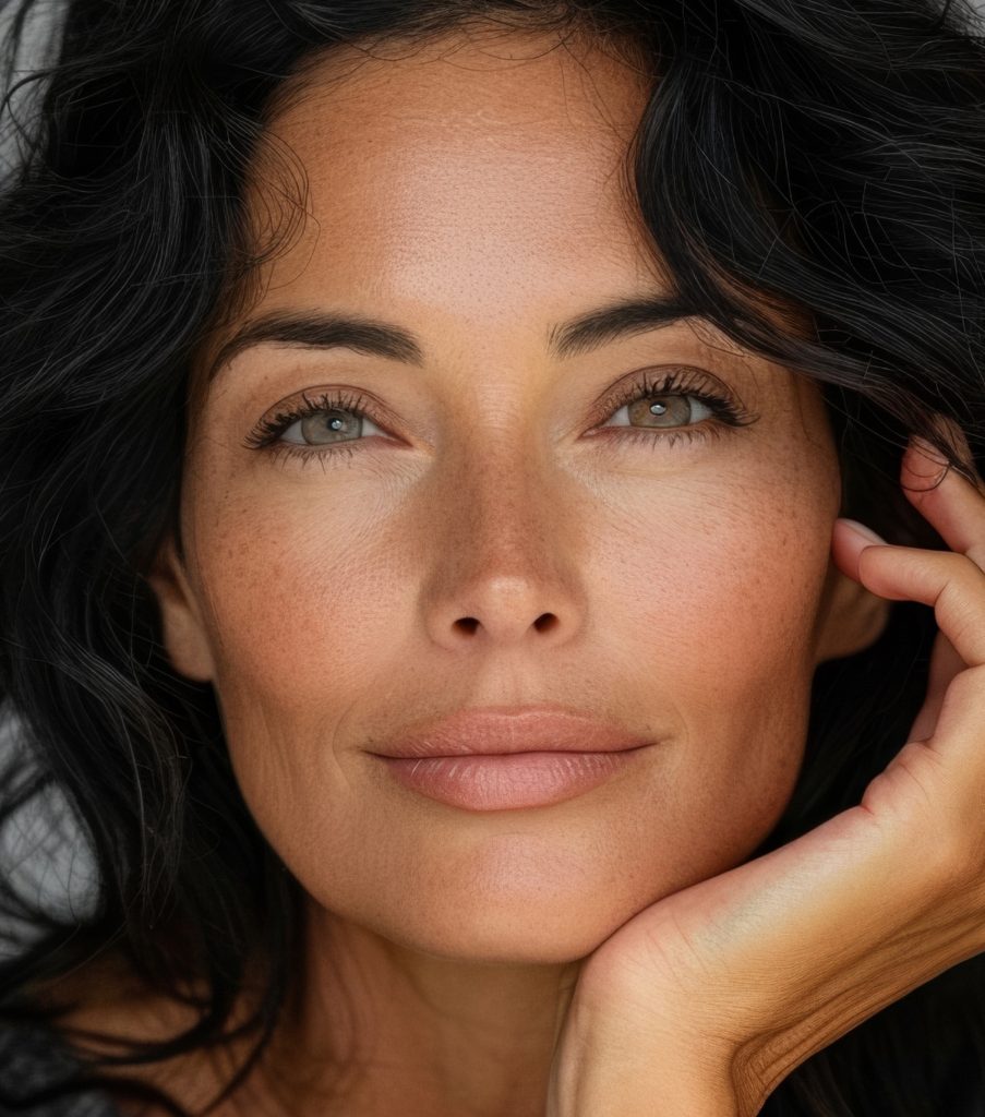 Middle-aged female model