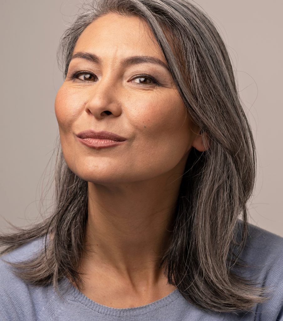 Middle-aged female model