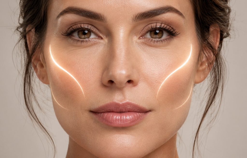 Highlight cheeks diagram